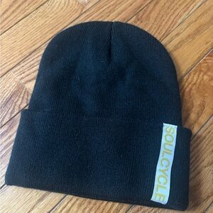 SoulCycle Black Beanie with Yellow Logo